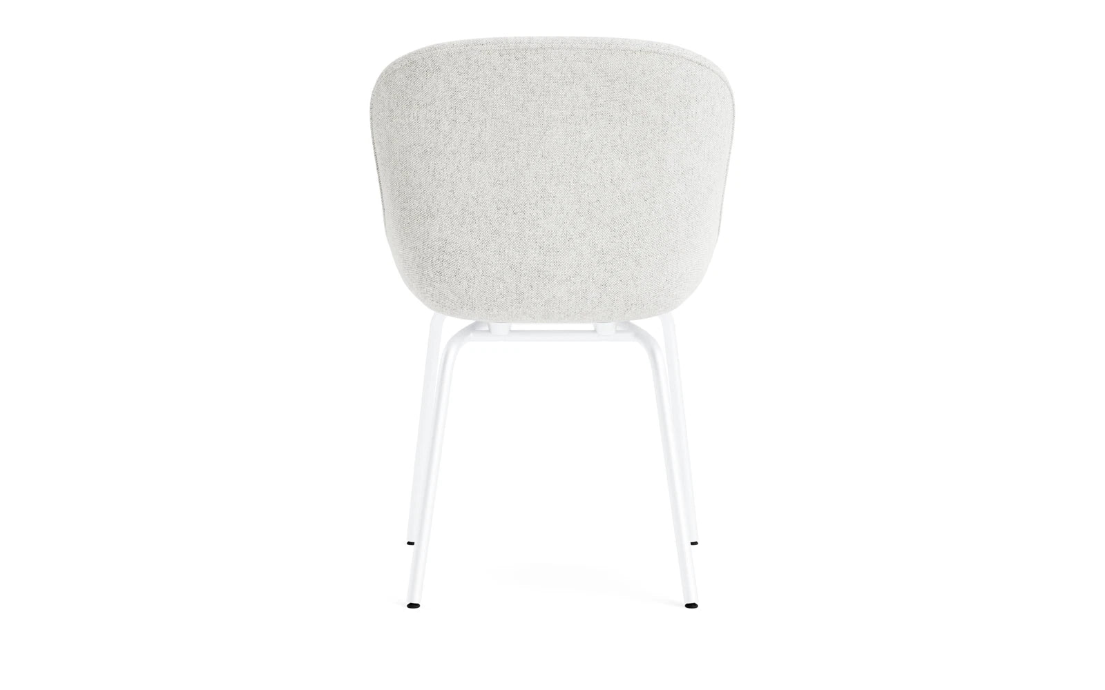 Moderner Hyg Stuhl von Normann Copenhagen in stilvollem Weiß, gepolstert und mit robustem Stahlrahmen – perfekt für zeitgemäße Einrichtung.