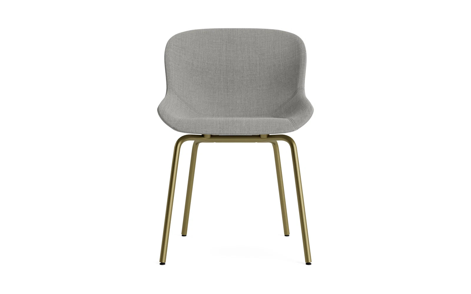 Moderner Schalenstuhl Hyg von Normann Copenhagen, vollgepolstert in elegantem Oliventon, vereint Komfort und zeitgemäßes Design.