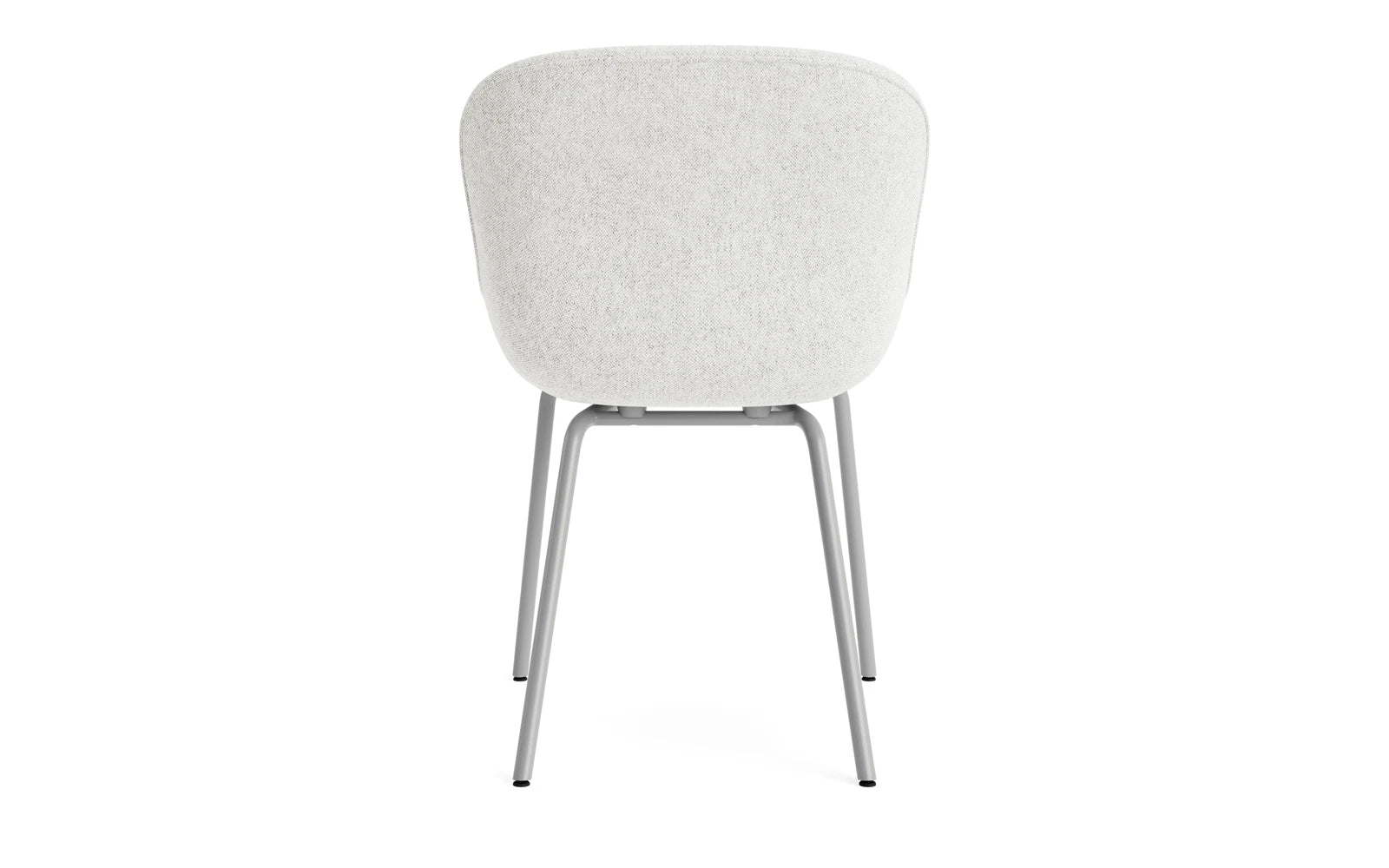 Eleganter Hyg Comfort Stuhl in grauem Hallingdal-Stoff, vollpolstert für höchsten Sitzkomfort und modernes Design von Normann Copenhagen.