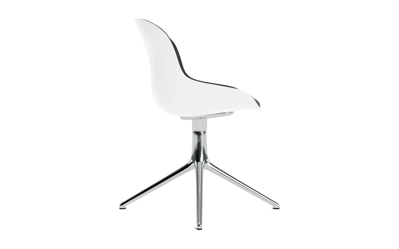 Moderner Hyg Drehstuhl in stilvollem Weiß, gepolstert mit feinem Ultra Leder – perfekt für zeitgemäße Büros und Wohnbereiche.
