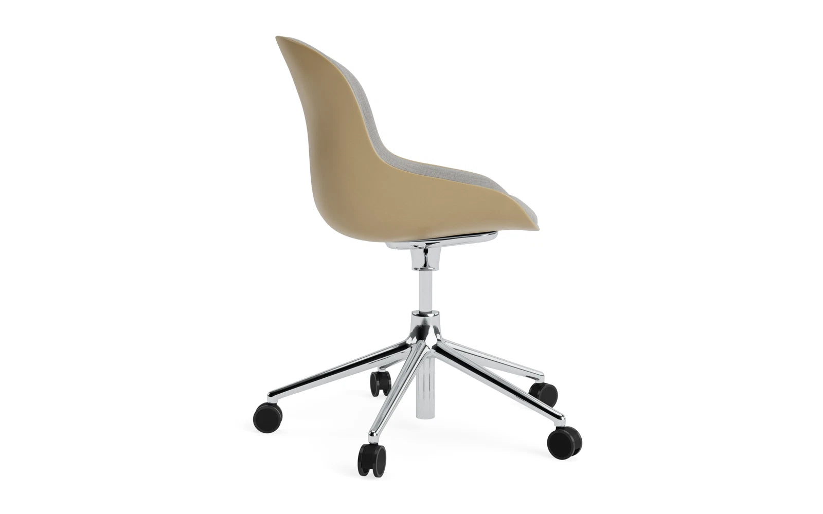 Moderner Hyg Drehstuhl mit Rollen in Sand/Remix von Normann Copenhagen – stilvoller Komfort für jedes Büro oder Home Office.