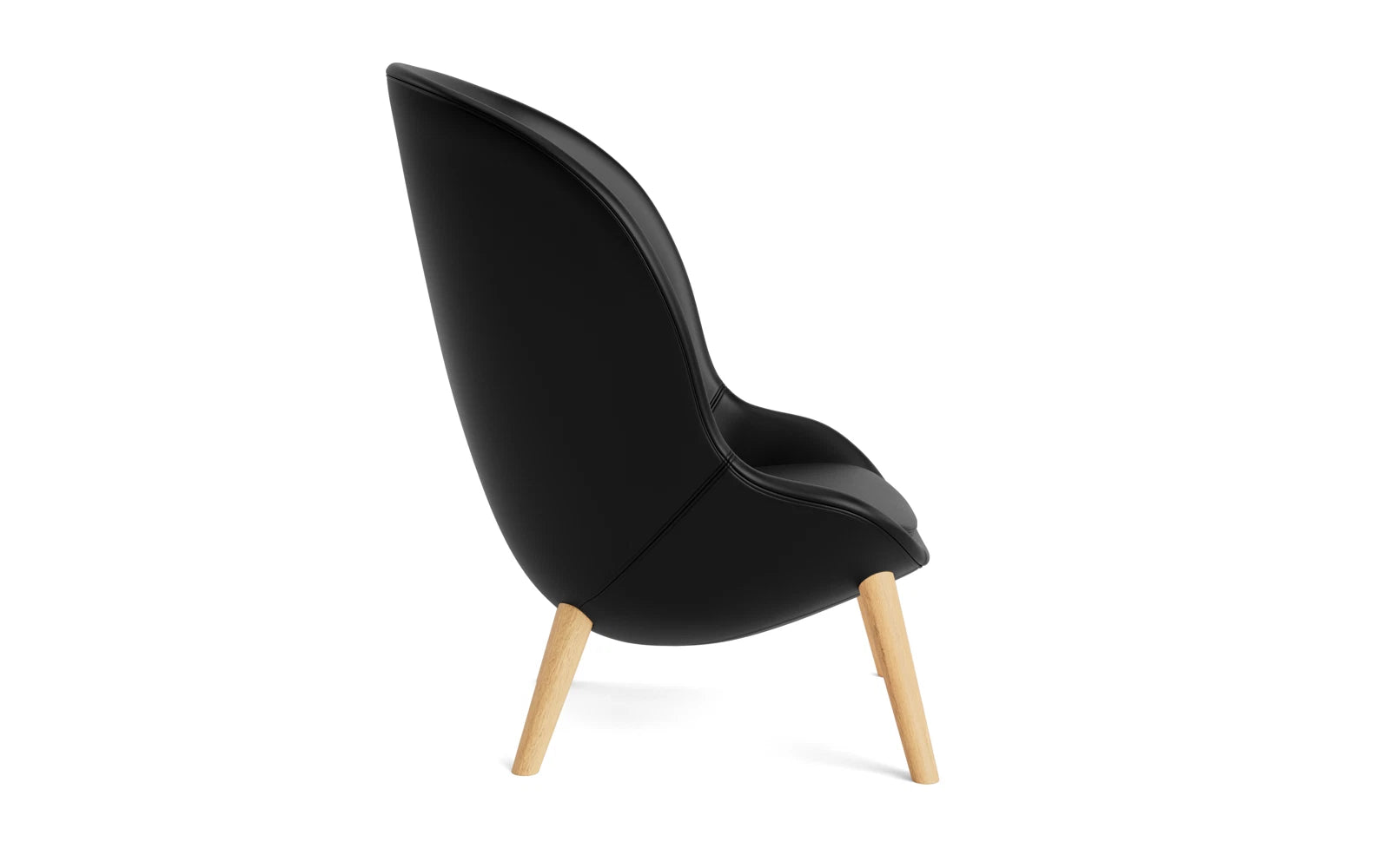 Eleganter Hyg Lounge-Sessel aus Eiche mit luxuriösem Ultra Leder, ideal für stilvolle Wohnräume und entspannende Momente.