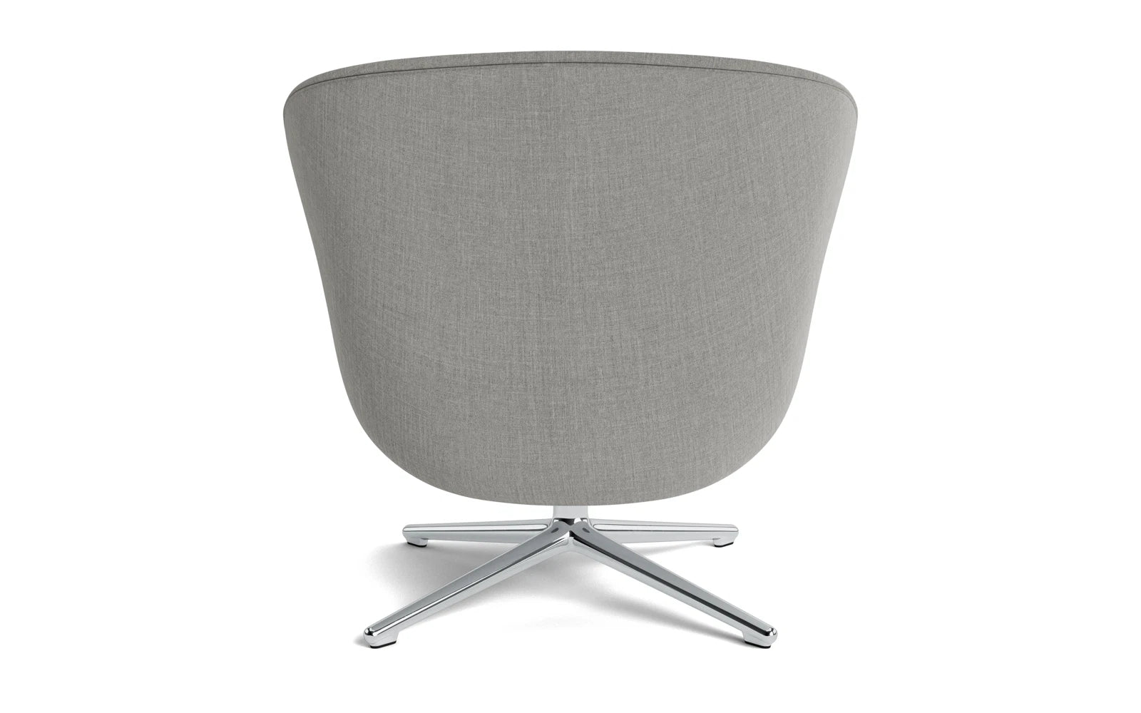 Eleganter Hyg Lounge-Sessel mit niedrigem Design und drehbarem Gestell aus Aluminium, ideal für komfortable und stilvolle Sitzgelegenheiten.