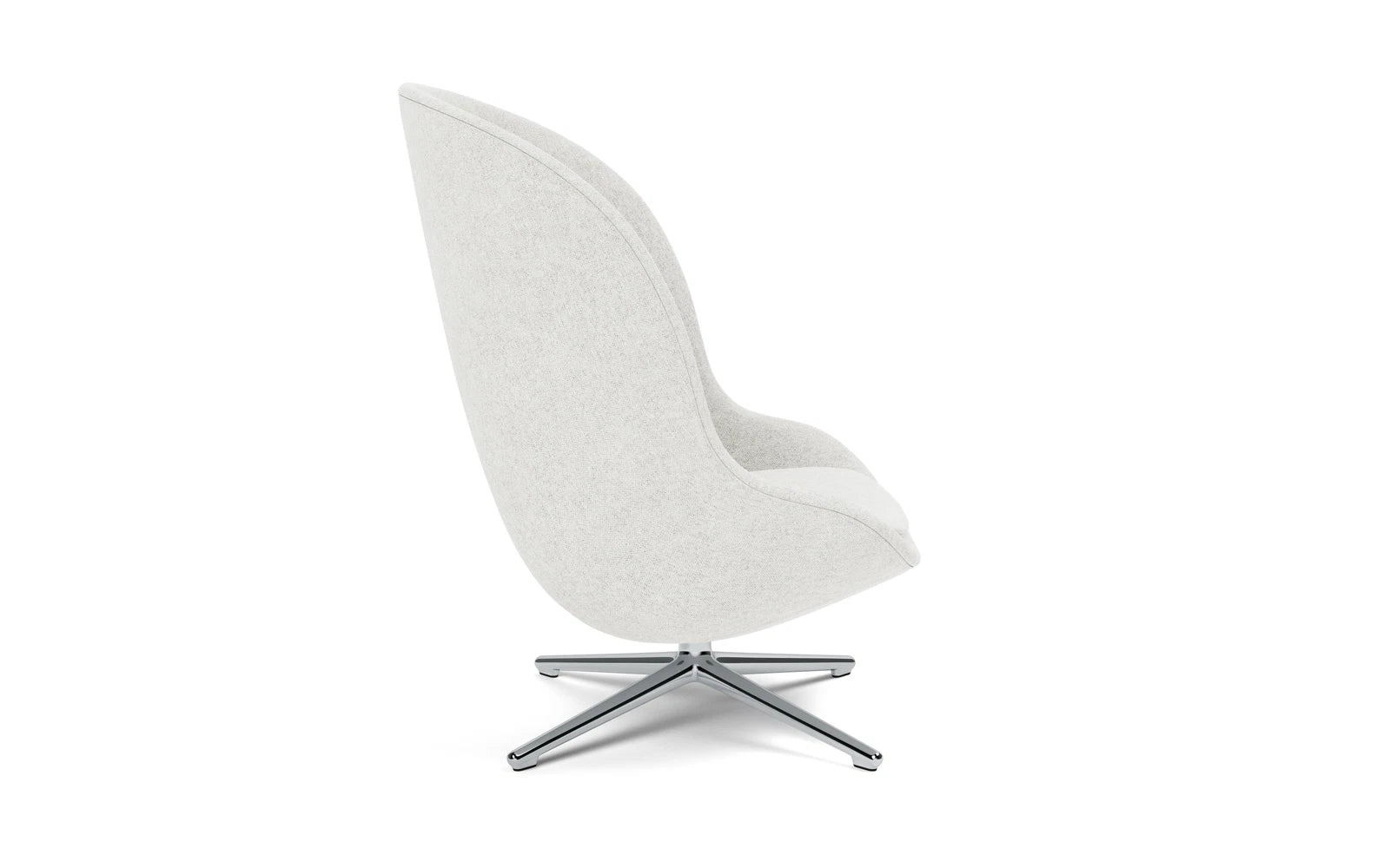 Eleganter Hyg Lounge-Sessel Hoch mit drehbarem Aluminiumgestell, ideal für stilvolle Wohnräume und entspannte Momente.