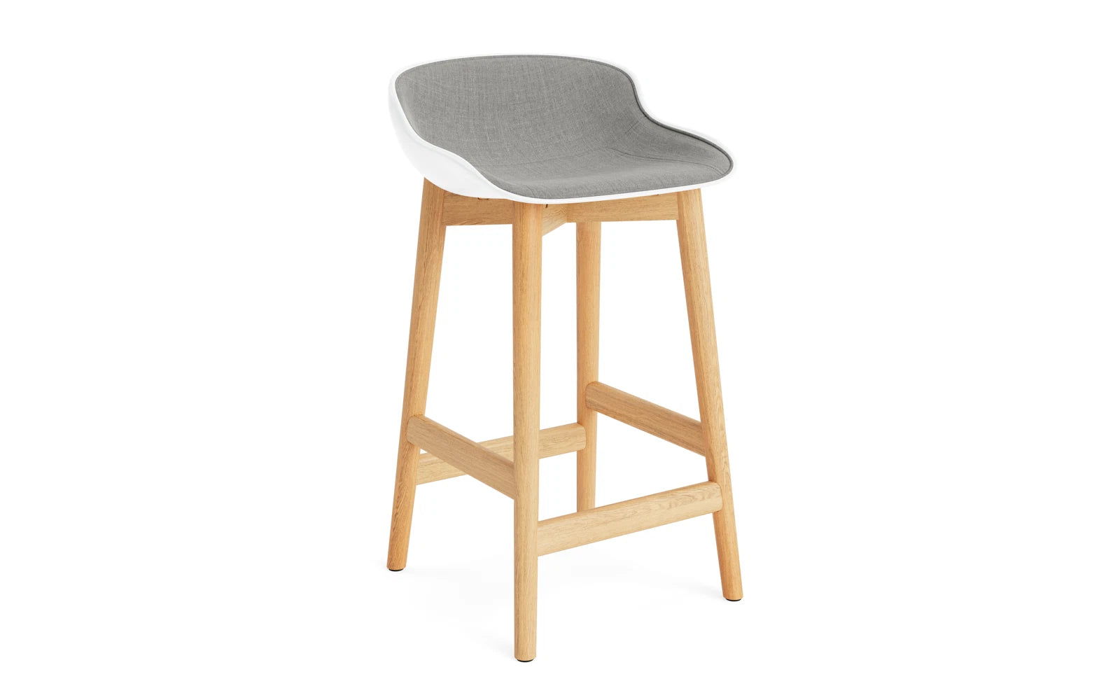 Hyg Barhocker 65 cm Polster Eiche Weiss/Remix in Remix 133 präsentiert im Onlineshop von KAQTU Design AG. Barstuhl ist von Normann Copenhagen