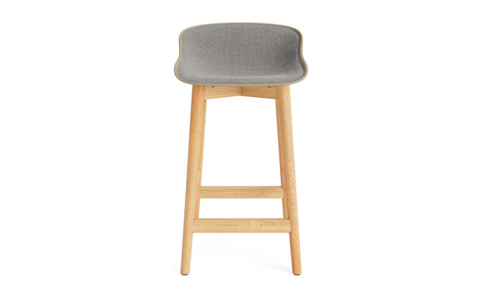 Entdecken Sie den eleganten Hyg Barhocker mit 65 cm Höhe, gepolstert in Eiche Sand/Remix – ideal für moderne Wohnräume.