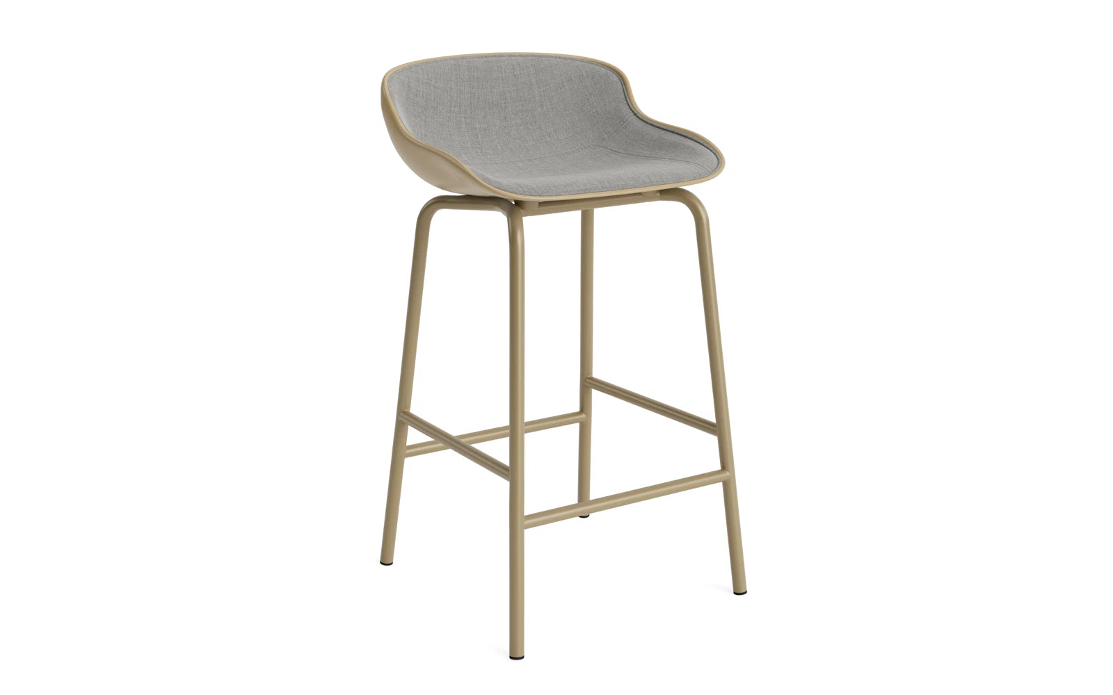 Eleganter Hyg Barhocker 65 cm in Sand mit Frontpolster von Normann.