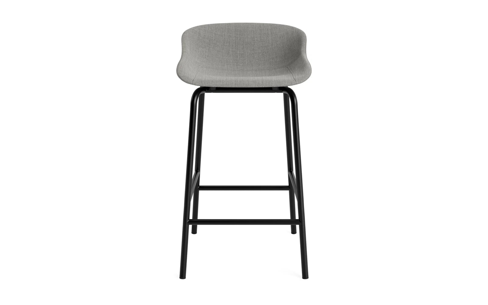 Moderner Hyg Barhocker in Schwarz, 65 cm hoch, mit komfortablem Vollpolster und stabiler Stahlkonstruktion, ideal für trendige Wohnräume.