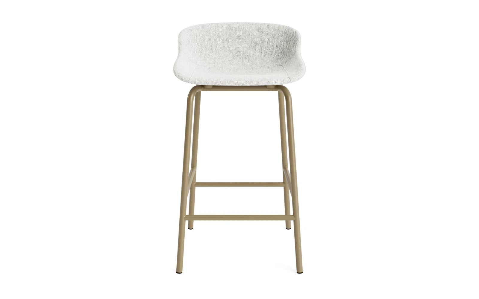 Eleganter Hyg Barhocker 65 cm von Normann Copenhagen in Sandfarbe, mit vollem Polster und robustem Stahlgestell für höchsten Sitzkomfort.