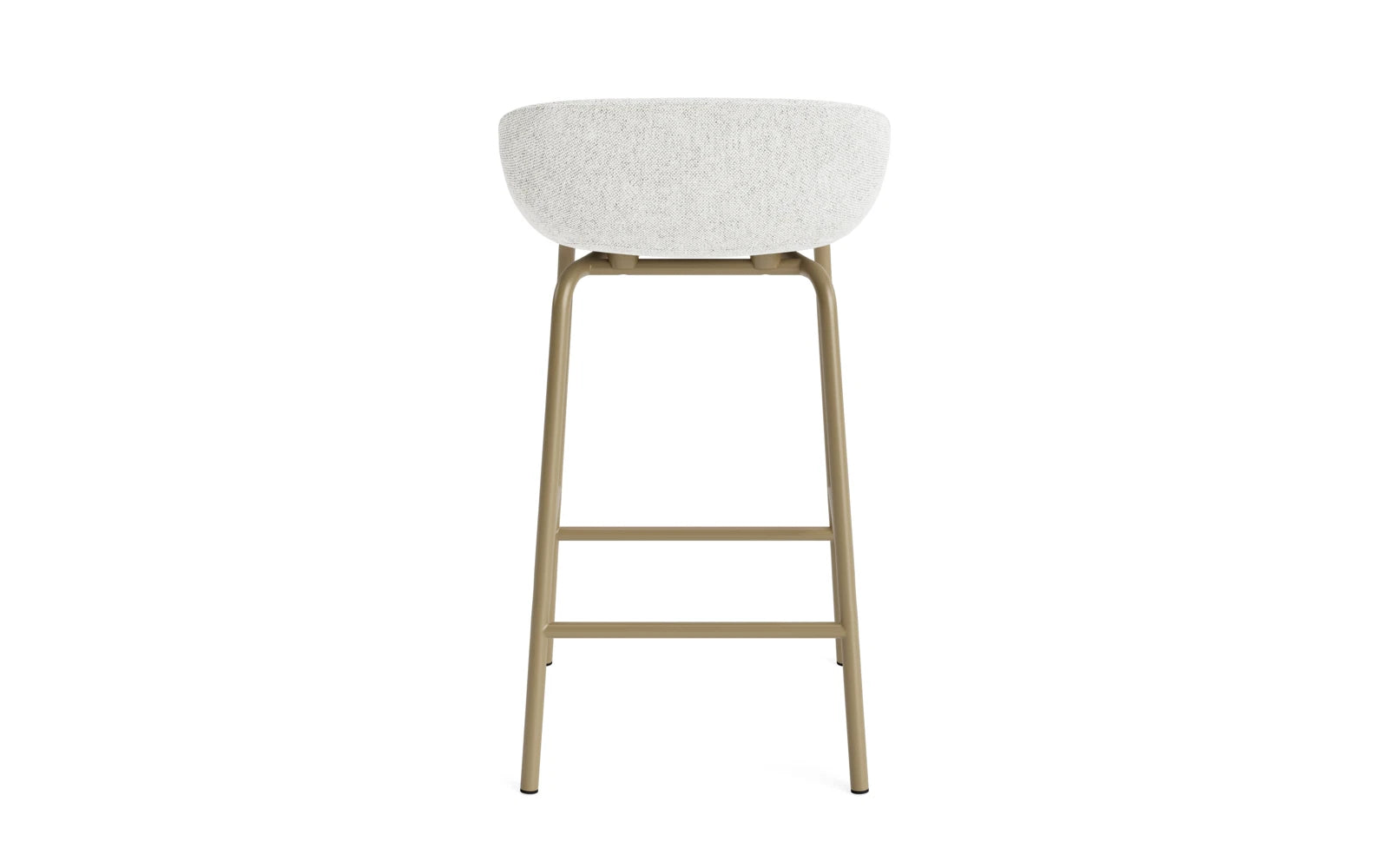 Moderner Hyg Barhocker 65 cm von Normann Copenhagen in Sand, ausgestattet mit weichem Vollpolster und stabilem Stahlrahmen für stilvolles Sitzen.