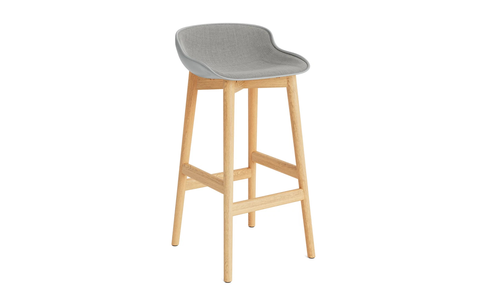 Hyg Barhocker 75 cm Polster Eiche Grau/Remix in Remix 133 präsentiert im Onlineshop von KAQTU Design AG. Barstuhl ist von Normann Copenhagen