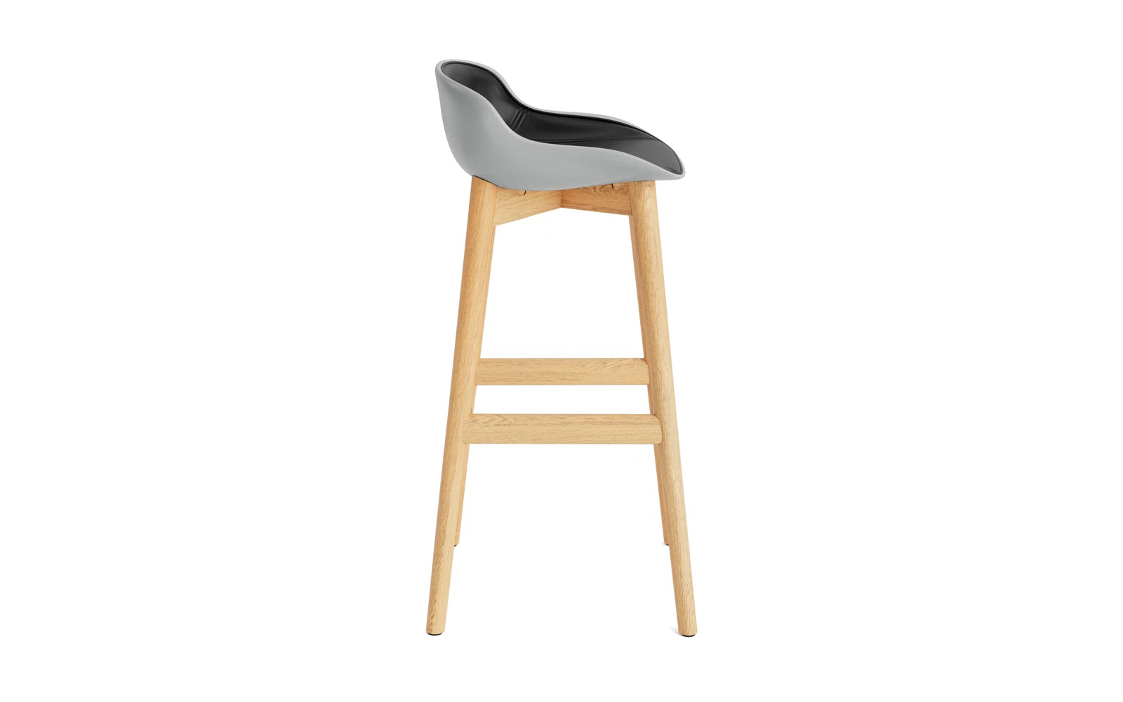 Erleben Sie den Hyg Barhocker 75 cm mit stilvollem grauen Polster und stabilen Eichenbeinen. Ideal für entspannte Stunden in jedem Raum!