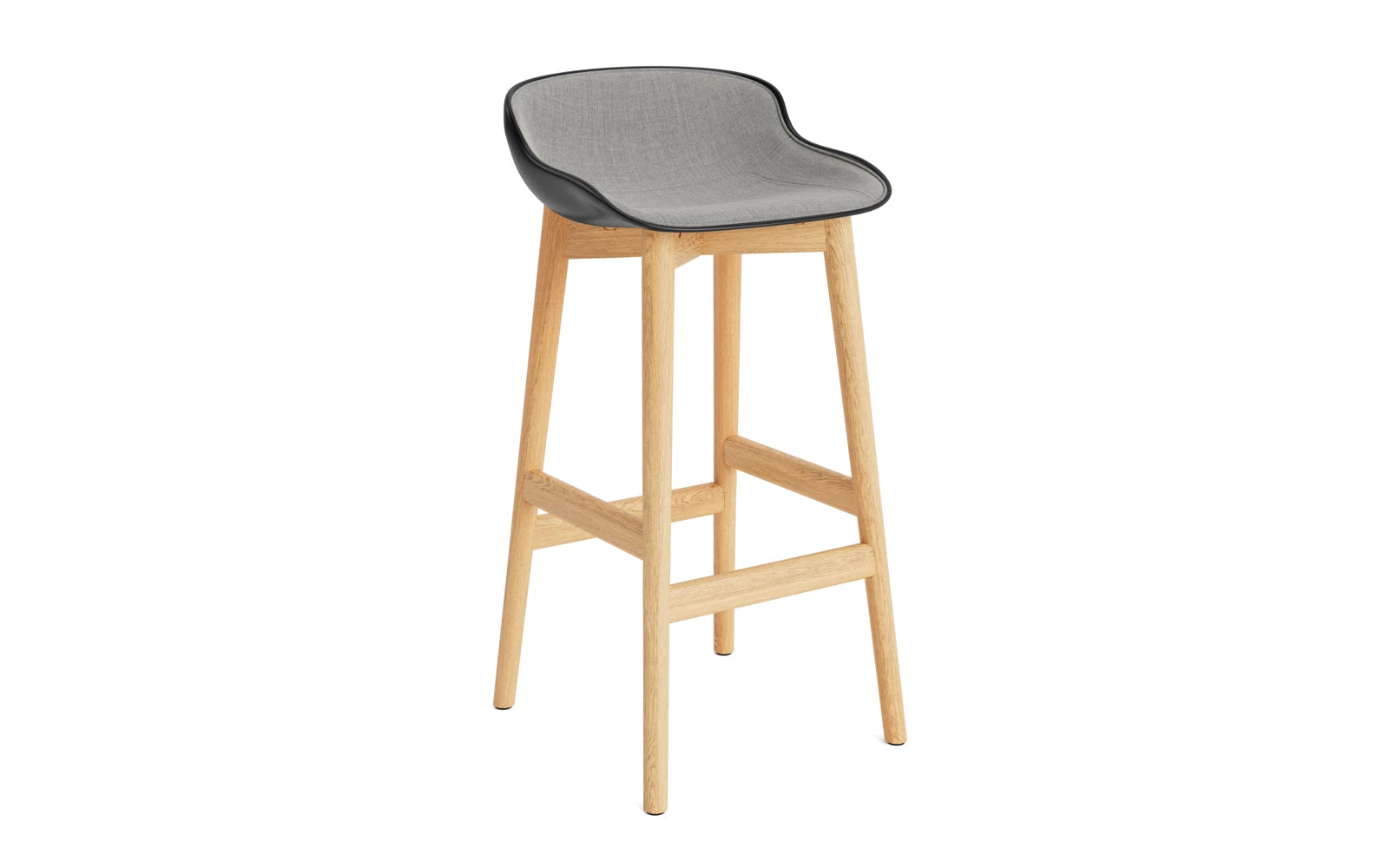Hyg Barhocker 75 cm Polster Eiche Schwartz/Remix in Remix 133 präsentiert im Onlineshop von KAQTU Design AG. Barstuhl ist von Normann Copenhagen