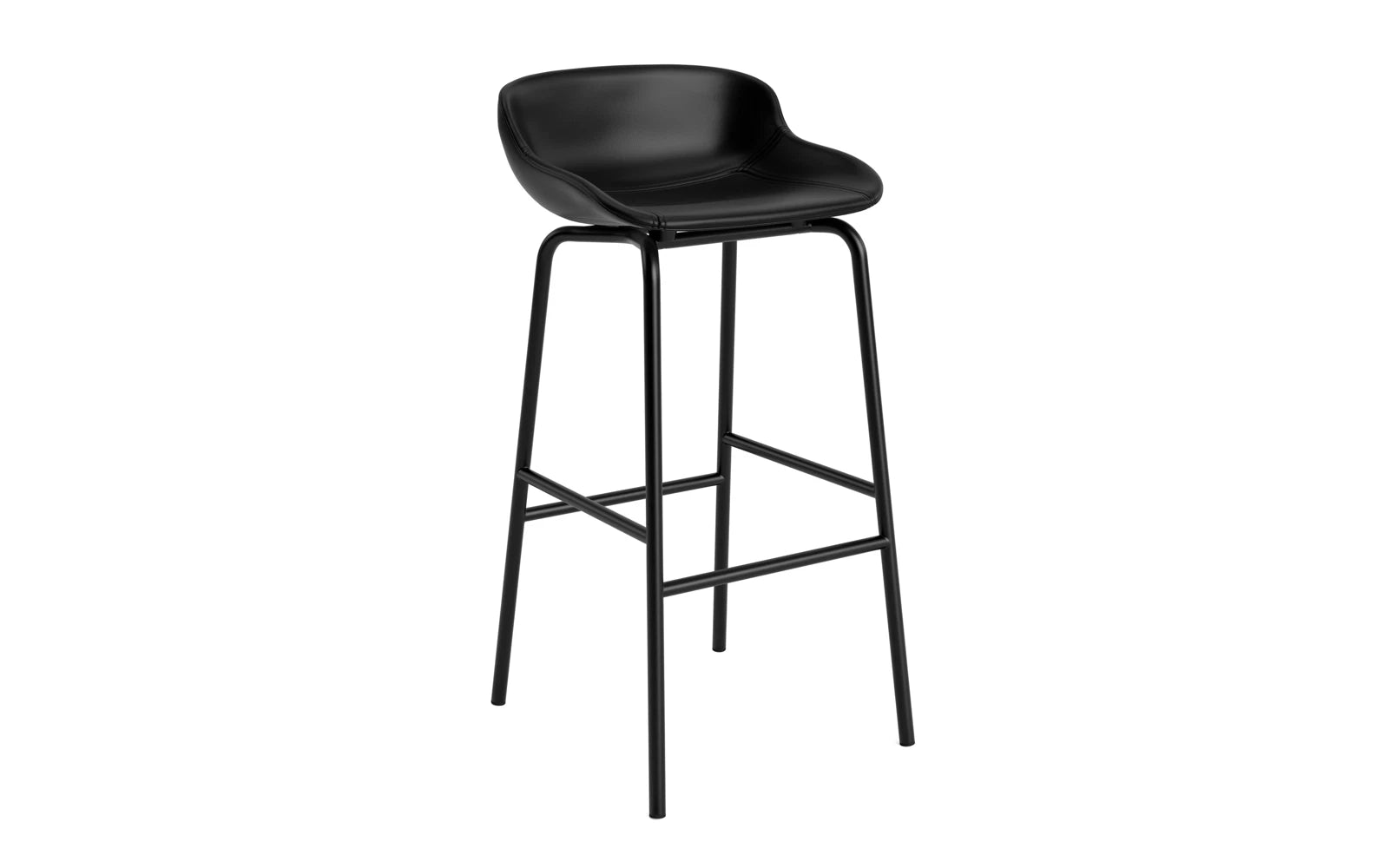 Der Hyg Barhocker von Normann Copenhagen vereint dänische Hygge mit Komfort. Gepolstert, 75 cm hoch, ideal für gemütliche Räume.