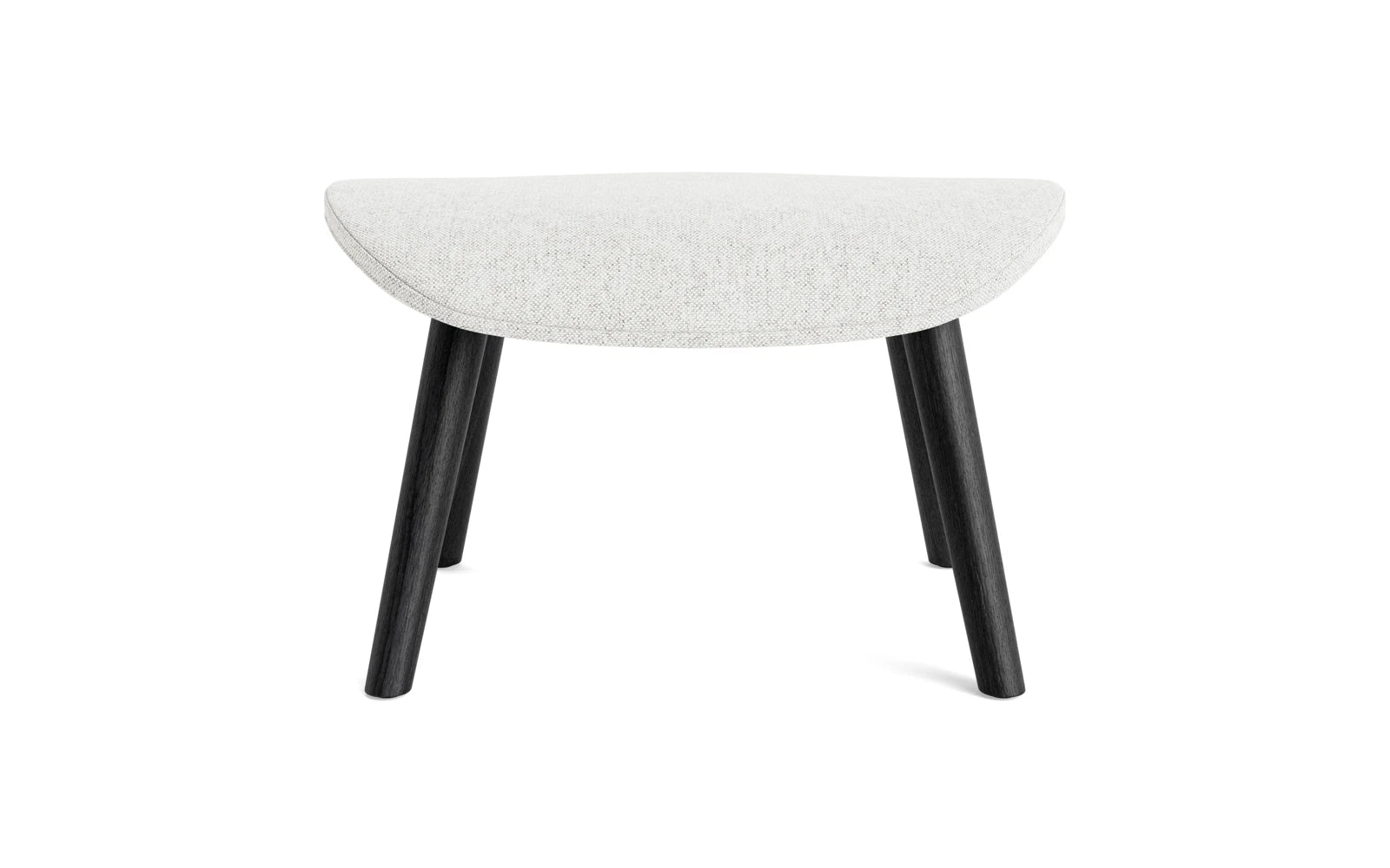 Eleganter Hyg Fusshocker in schwarzer Eiche und Hallingdal-Stoff, ideal für stilvolle Akzente in Ihrem Wohnraum.