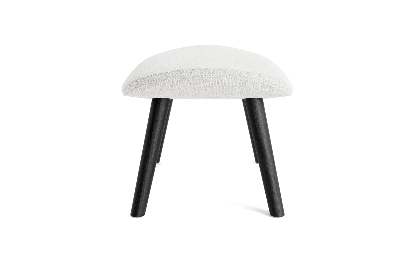 Eleganter Hyg Fusshocker in schwarzer Eiche und Hallingdal-Stoff, ideal für stilvolle Entspannung und skandinavisches Design in jedem Raum.