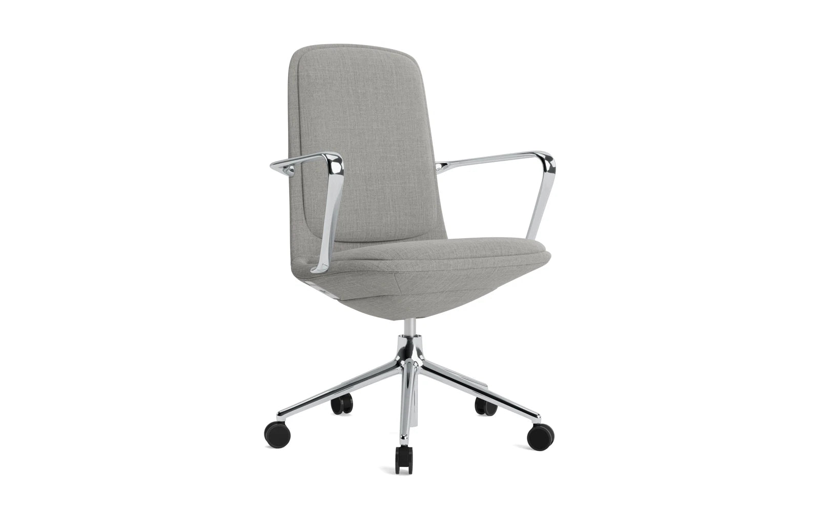 Off Armchair niedrig 5W mit Drehgestell und Gaslift Aluminium mit Kissen Remix in Remix 133 präsentiert im Onlineshop von KAQTU Design AG. Bürostuhl ist von Normann Copenhagen