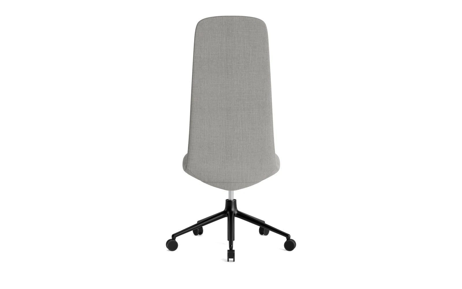 Entdecken Sie den Off Chair Hoch von Normann Copenhagen: Ein stilvoller Bürostuhl mit Drehgestell, Rollen und Gaslift, der Funktionalität und Eleganz perfekt kombiniert.