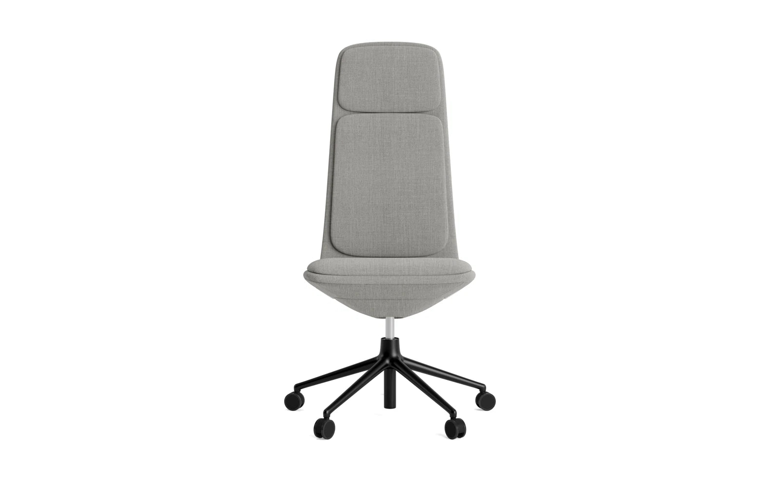 Stylischer Off Chair hoch 5W mit Gaslift und Kissen in Schwarz von Normann Copenhagen – ideal für komfortables Arbeiten im Büro.