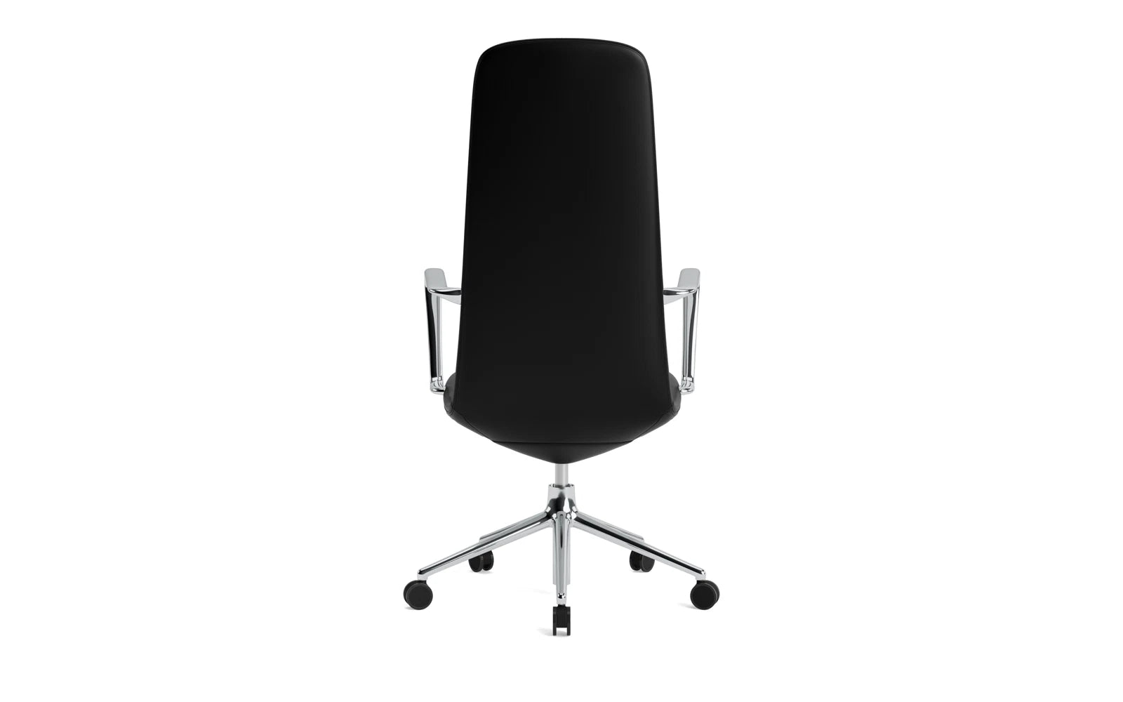 Entdecken Sie den Off Armchair Hoch von Normann Copenhagen – ein stilvoller Bürostuhl mit Drehgestell, Gaslift und Rollen für höchsten Komfort und Flexibilität.