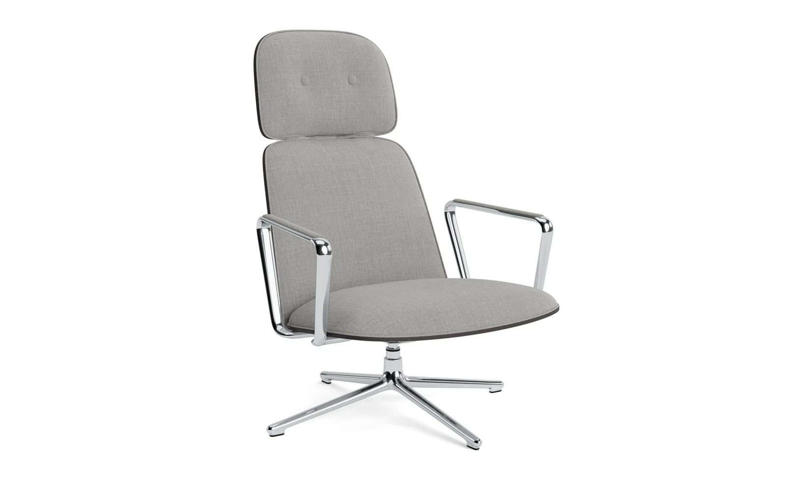 Pad Lounge-Sessel hoch mit Drehgestell und Kippfunktion alu und Schwarz/Remix in Remix 133 präsentiert im Onlineshop von KAQTU Design AG. Sessel ist von Normann Copenhagen