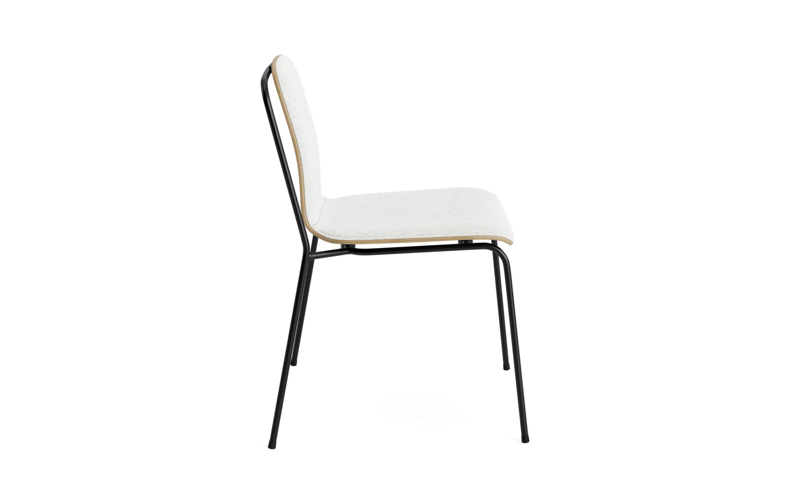 Erleben Sie den stilvollen Studio Stuhl von Normann Copenhagen: Schwarz, mit einem robusten Stahlrahmen und edlem Eichenfurnier, perfekt für vielseitige Einsatzmöglichkeiten.