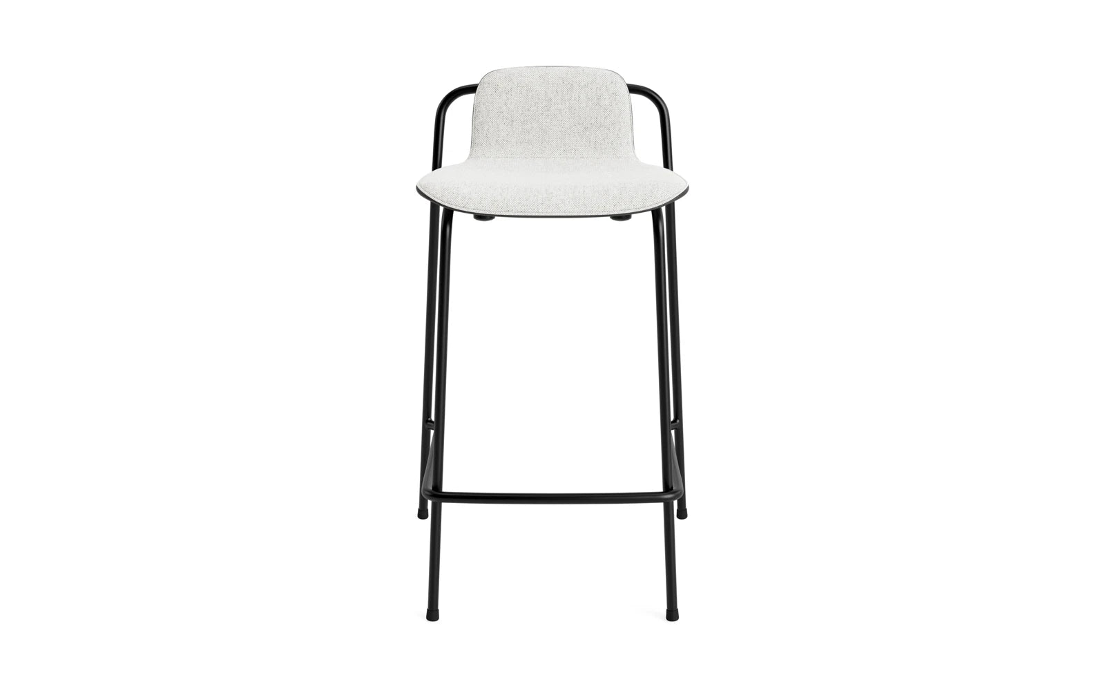 Entdecken Sie den eleganten Studio Barstuhl 65 cm von Normann Copenhagen. Mit schwarzem Stahlrahmen und komfortablem Frontpolster vereint er Stil und Funktionalität.