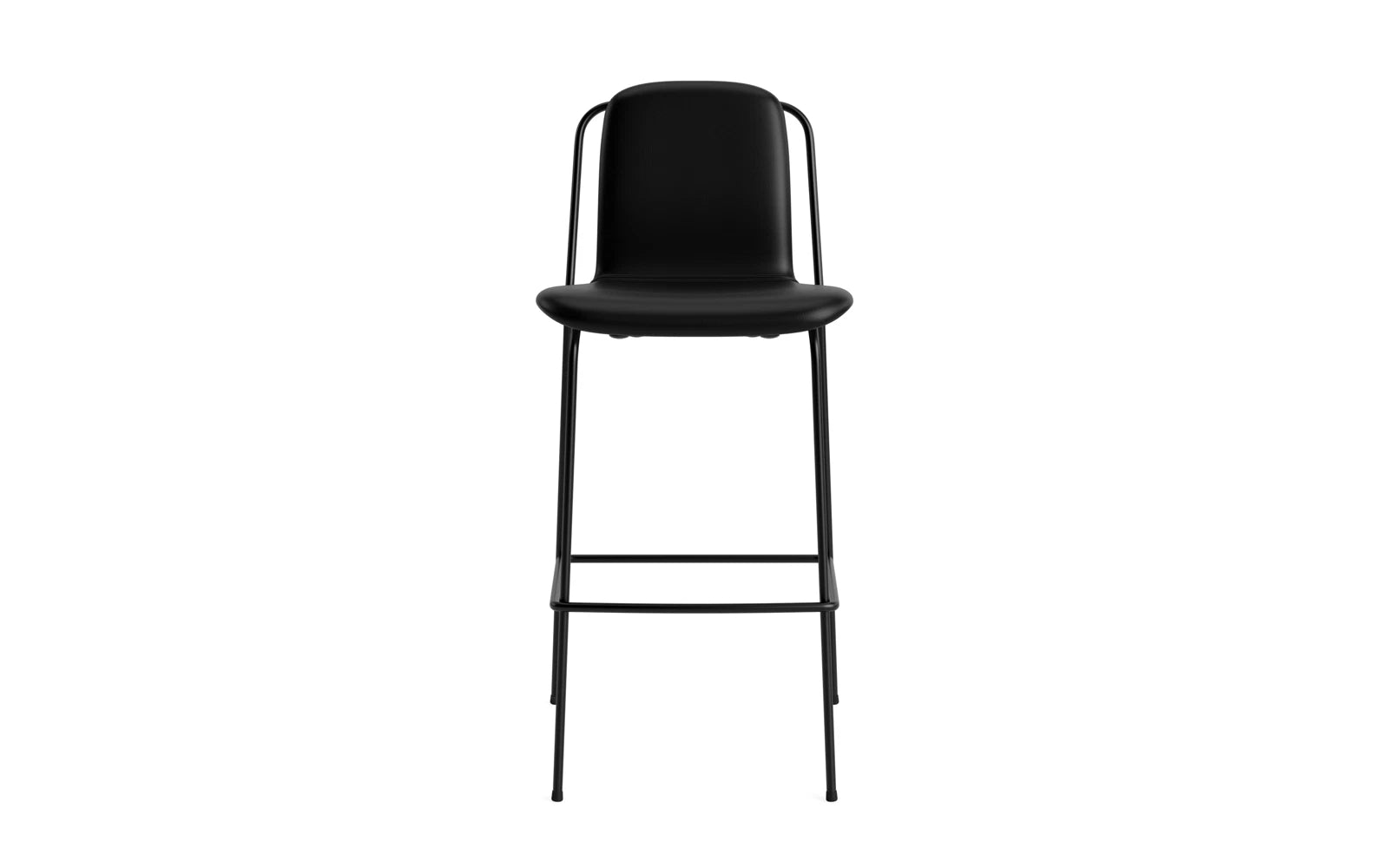 Entdecken Sie den eleganten Studio Barstuhl 75 cm von Normann Copenhagen. Mit seinem stilvollen Stahlrahmen und der bequemen Vollpolsterung ist er ideal für moderne Räume.