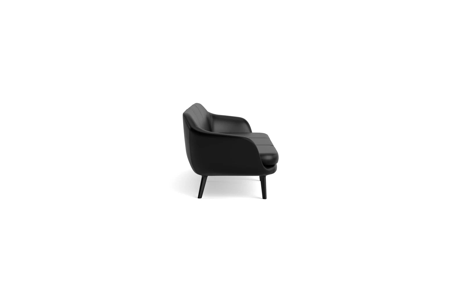 Erleben Sie das Sum 3-Sitzer Sofa von Normann Copenhagen: Modular, stilvoll und aus robustem schwarzem Aluminium für individuellen Komfort.