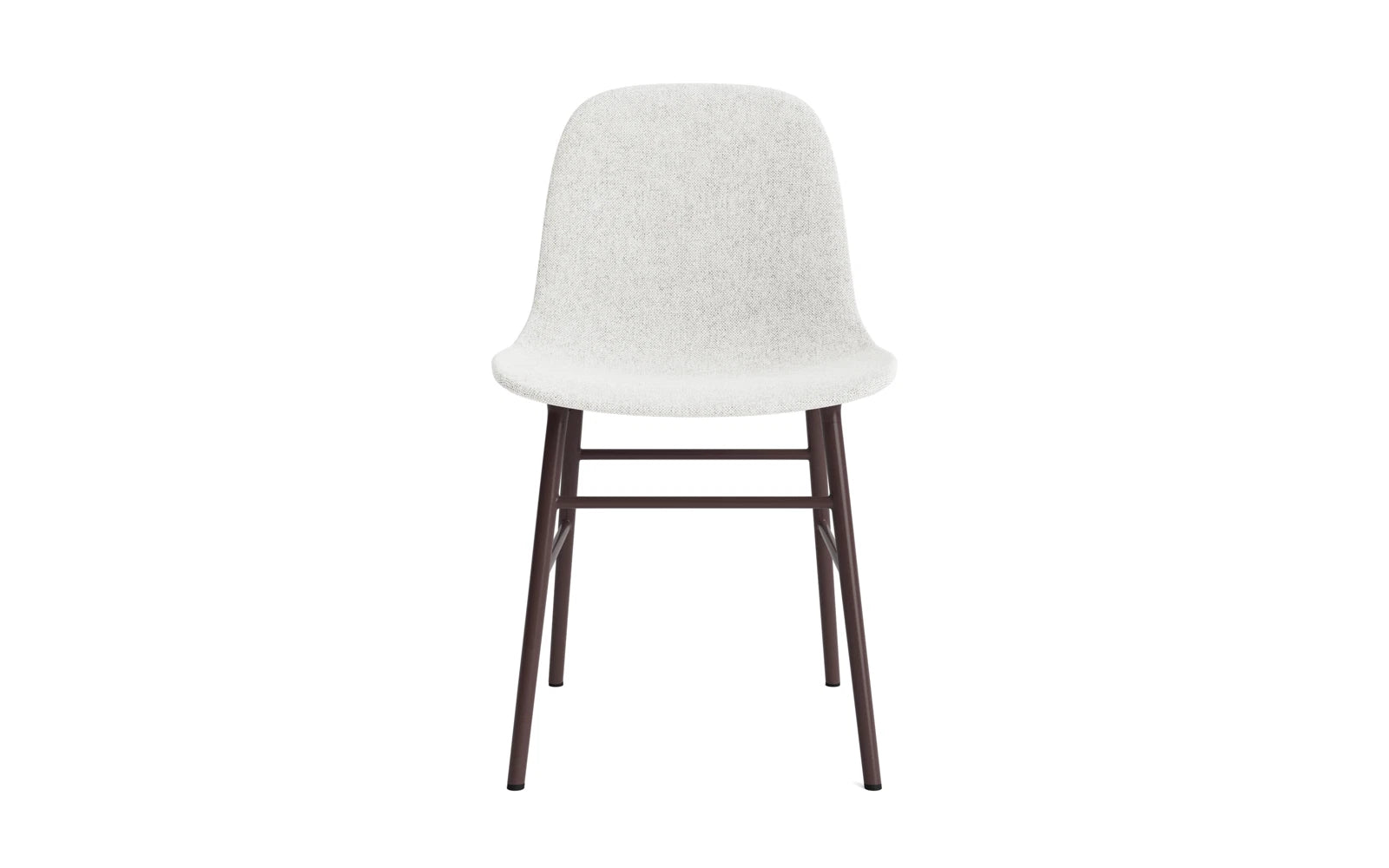 Erleben Sie den Form Stuhl in edlem Braun, gepolstert mit luxuriösem Hallingdal-Stoff und robustem Stahlrahmen – perfekt für modernes Wohndesign.