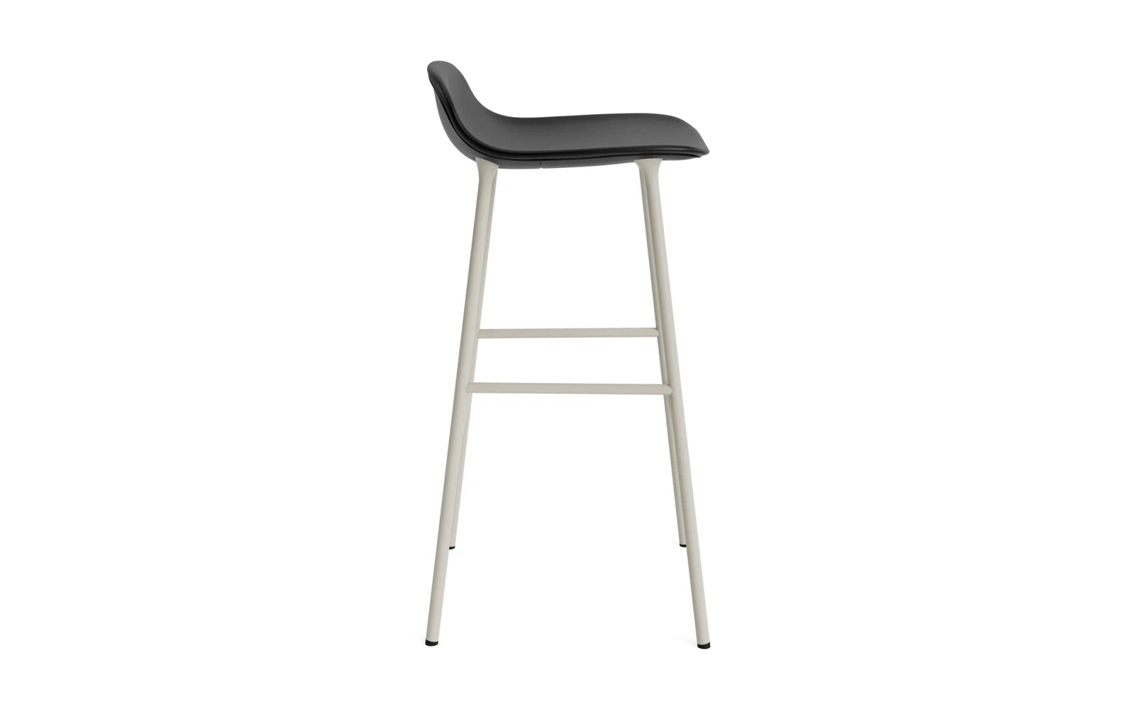 Entdecken Sie den eleganten Form Barstuhl 75 cm in stilvollem hellgrau, gepolstert und aus hochwertigem Stahl – der perfekte Akzent für moderne Räume.
