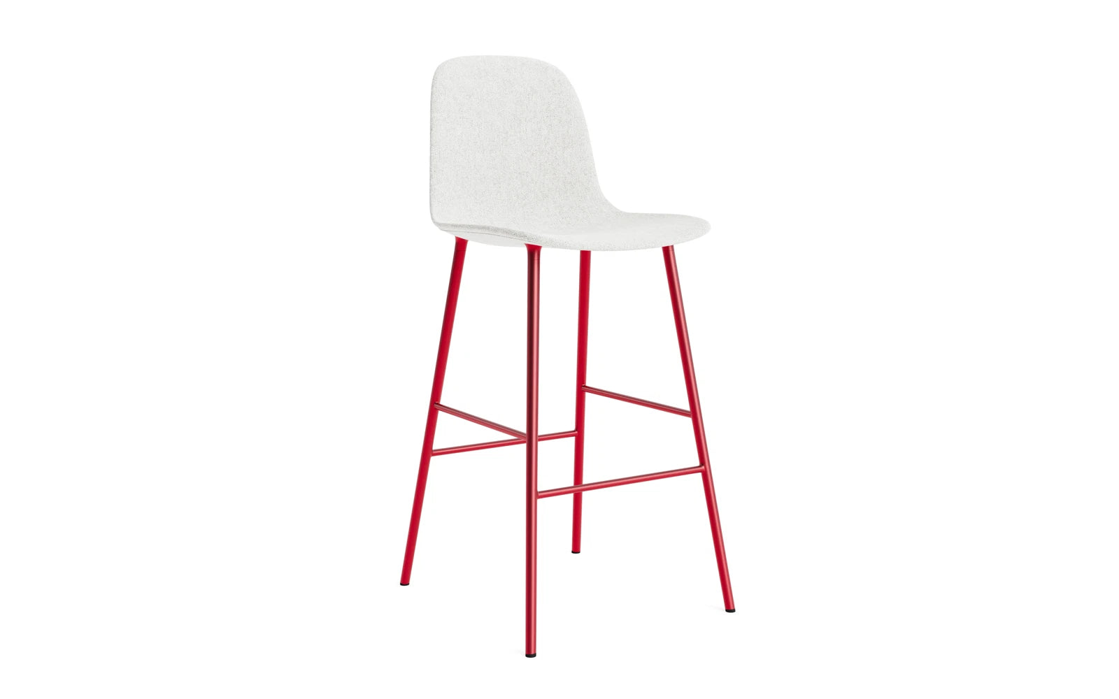 Form Barstuhl 75 cm gepolstert  Leuchtendes rot Stahl Hallingdal in Hallingdal 110 präsentiert im Onlineshop von KAQTU Design AG. Barstuhl ist von Normann Copenhagen