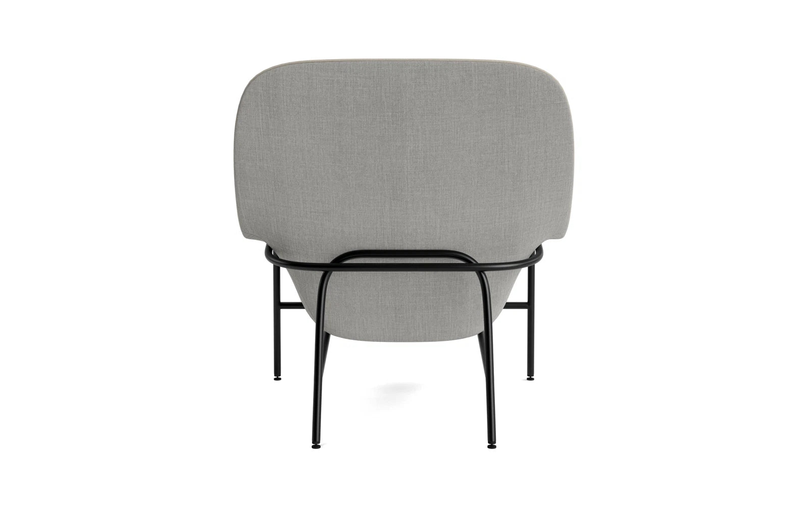 Moderner Drape Lounge-Sessel mit hoher Kopfstütze in elegantem Schwarz, aus langlebigem Stahl, perfekt für gemütliche Stunden.