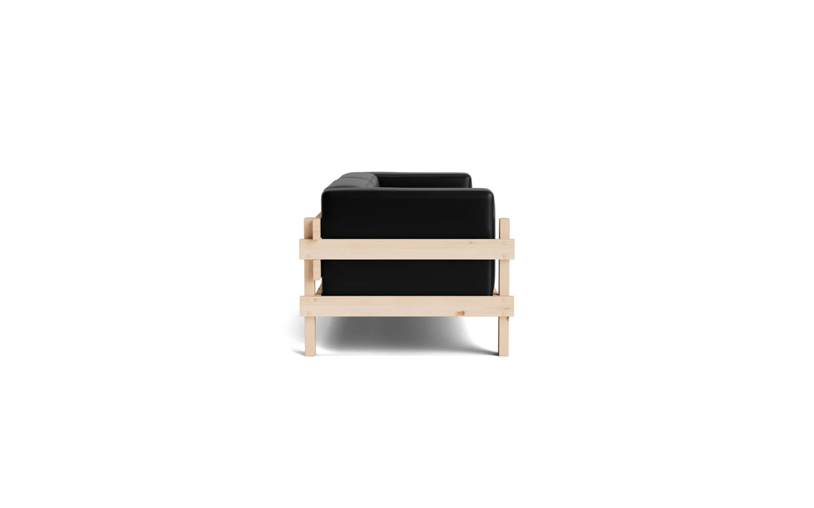 Elegantes 3-Sitzer Sofa Kube aus Kiefernholz, ideal für einladende Wohnräume und entspannte Stunden mit Freunden und Familie.