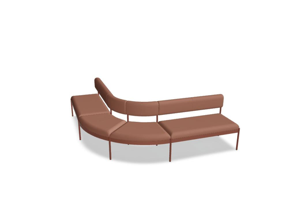Nora NOR203 - Modulares Sitzsystem in Ziegelrot präsentiert im Onlineshop von KAQTU Design AG. Ecksofa ist von Mdd