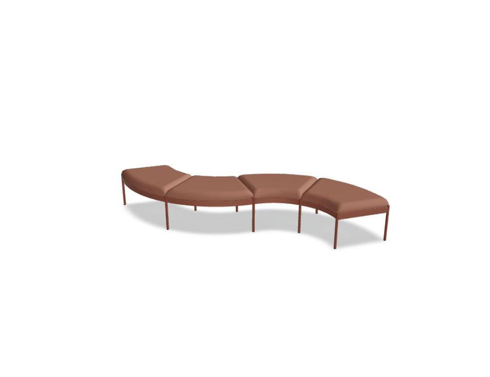 Nora NOR401 - Modulares Sitzsystem in Ziegelrot präsentiert im Onlineshop von KAQTU Design AG. Sofa ist von Mdd