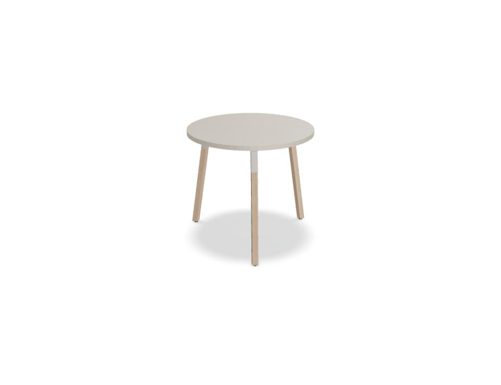 Ogi W PLD80 - Kaffeetisch mit Holzbeinen in Weiss Pastell präsentiert im Onlineshop von KAQTU Design AG. Esstisch ist von Mdd