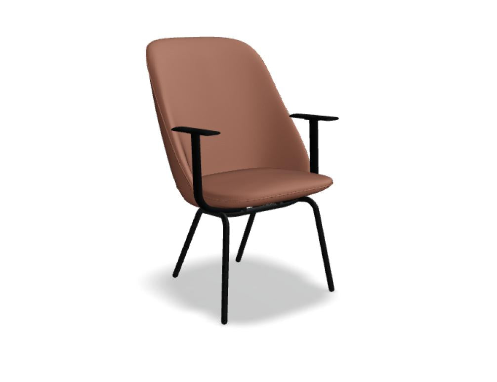 Paralel PR2P20 - Konferenzsessel mit 4-Bein-Gestell in  präsentiert im Onlineshop von KAQTU Design AG. Sessel ist von Mdd