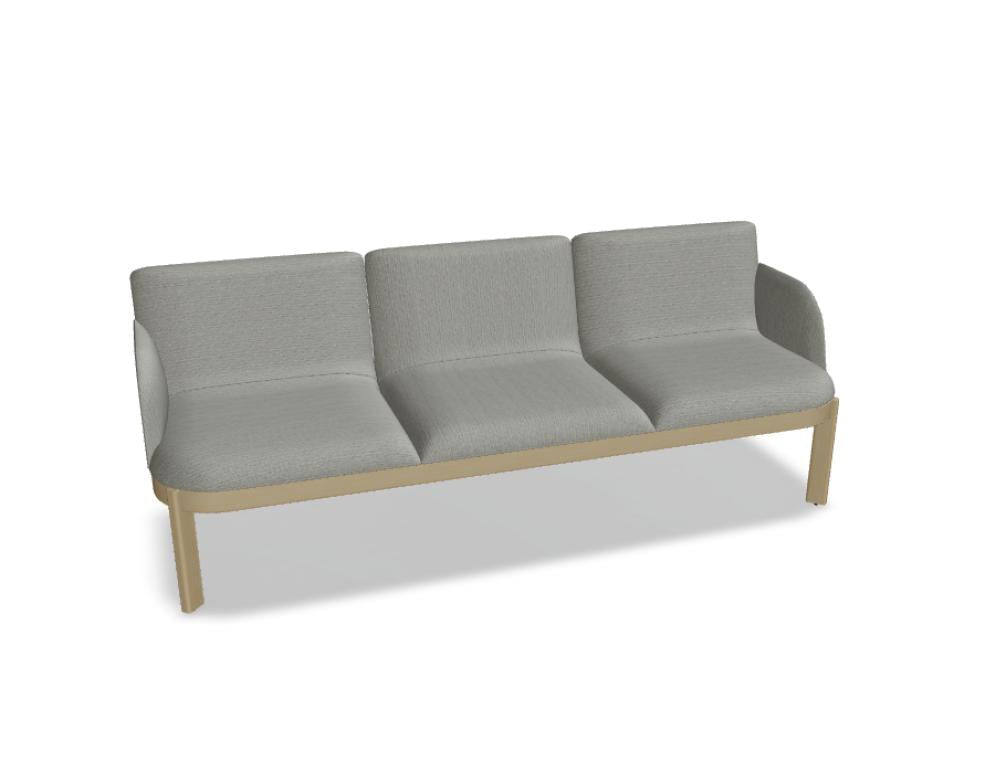 Ramp RMP325 - Sofa in Vanille präsentiert im Onlineshop von KAQTU Design AG. 3er Sofa ist von Mdd