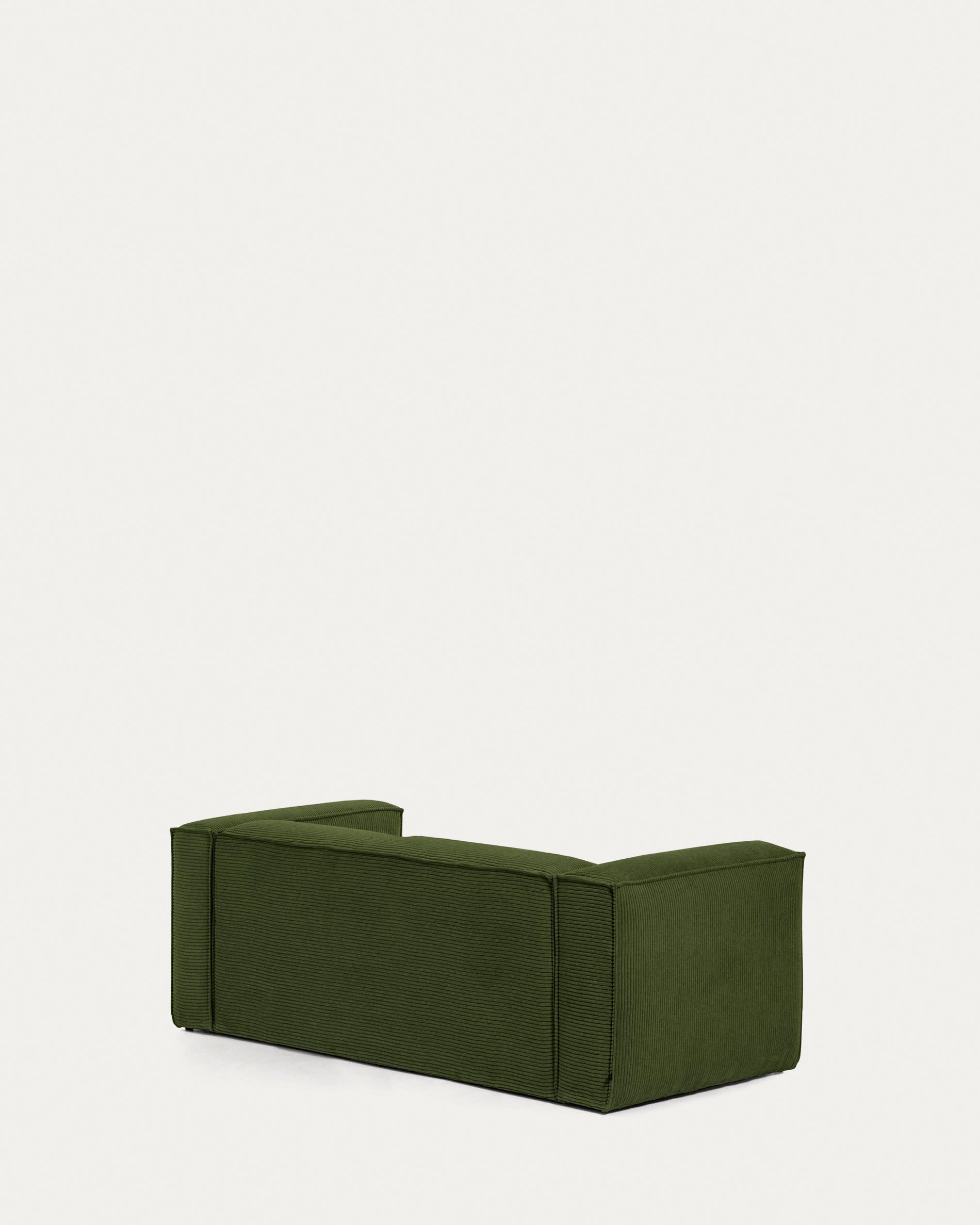 Gemütliches 2-Sitzer-Sofa Blok aus grünem Cord, 210 cm, FSC Mix Credit, perfekt für moderne und umweltbewusste Wohnkonzepte.