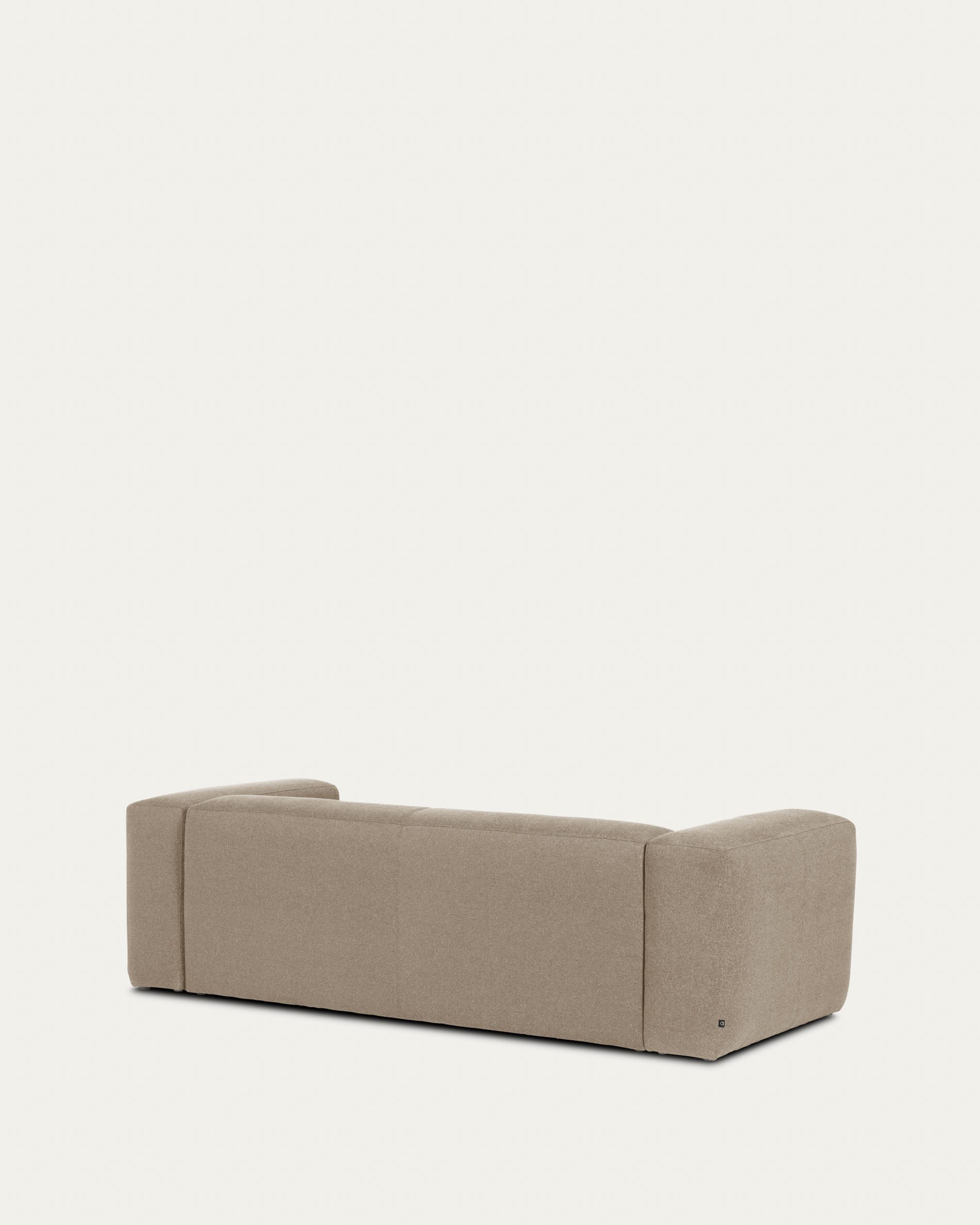 Beiges 2-Sitzer-Sofa Blok mit rechter Chaiselongue, 240 cm, aus Chenille, FSC Mix Credit, ideal für stilvolle Wohnräume.