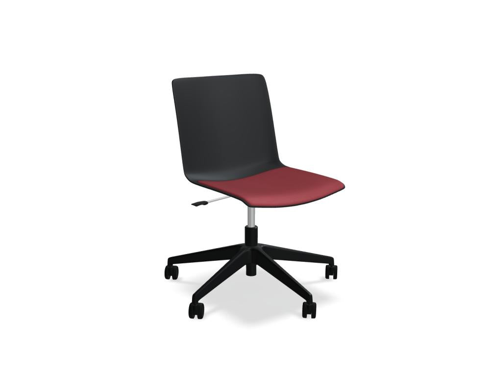 Shila SHS10K - Stuhl mit Drehgestell in Grün präsentiert im Onlineshop von KAQTU Design AG. Dreh-Schalenstuhl mit Rollen ist von Mdd