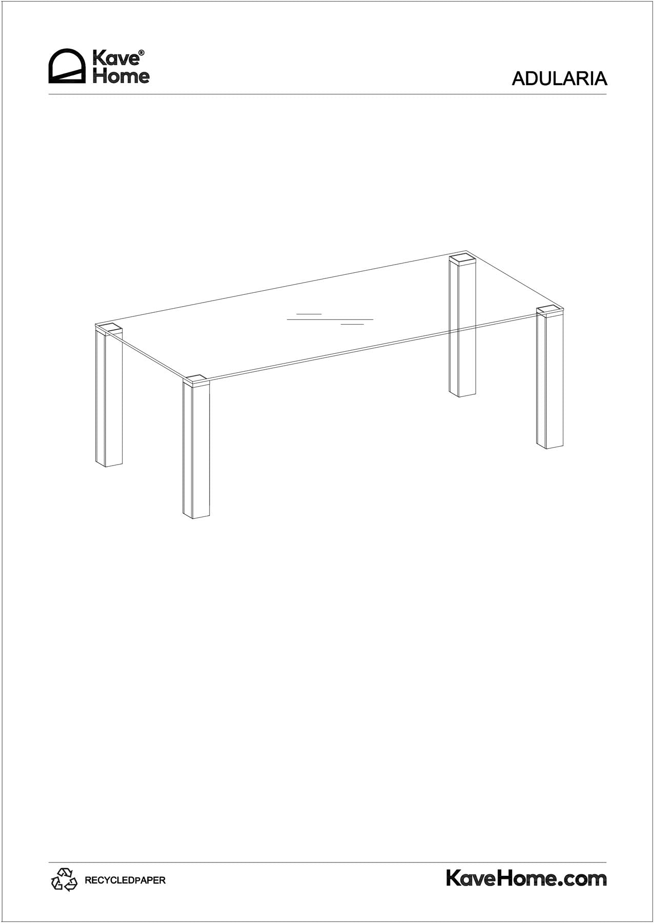 Moderner Esstisch Adularia aus robustem braunem Einscheiben-Sicherheitsglas, 200 x 100 cm, perfekt für gemütliche Esszimmer und gesellige Runden.