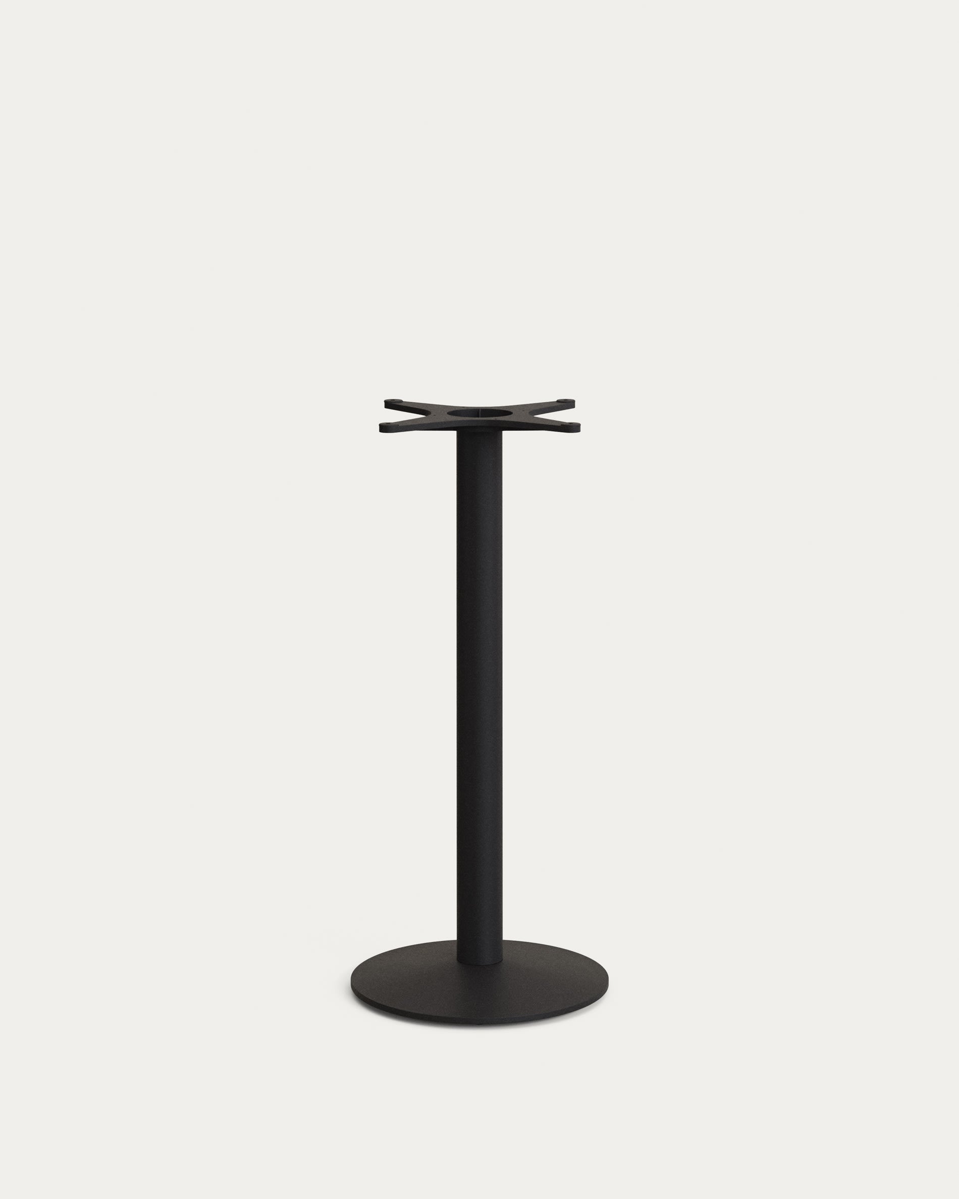 Eleganter Bar-Tisch mit weisser Terrazzo-Platte und Metallgestell, 96 cm hoch, Ø70 cm, ideal für moderne Räume.