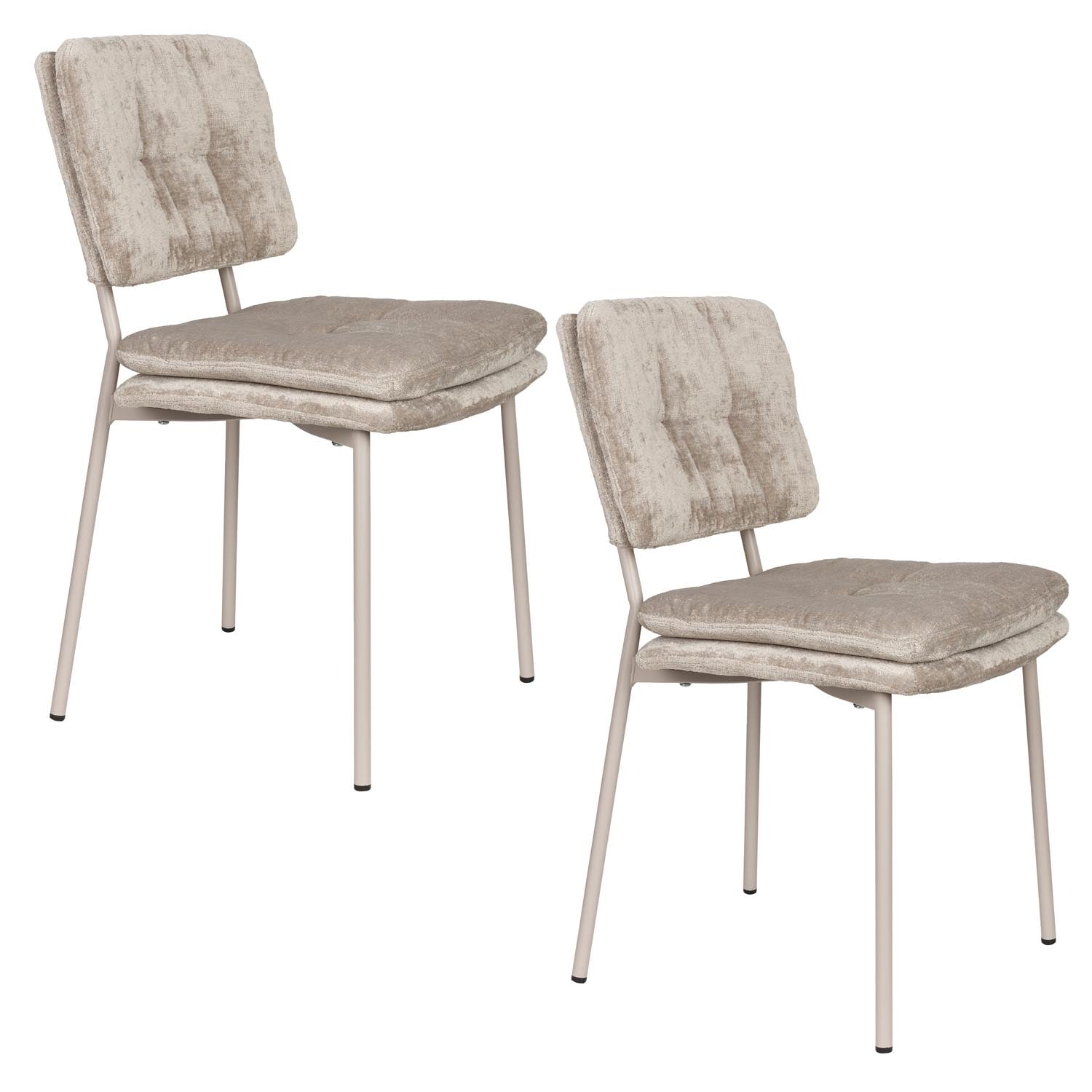 Eleganter Stuhl Franck von White Label Living, perfekt für Esszimmer oder Büro, modernes Design und hoher Sitzkomfort.