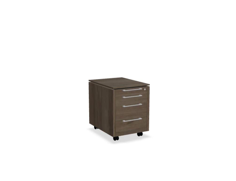 Status XKD13 - Bürocontainer in Eiche Grau präsentiert im Onlineshop von KAQTU Design AG. Korpus ist von Mdd