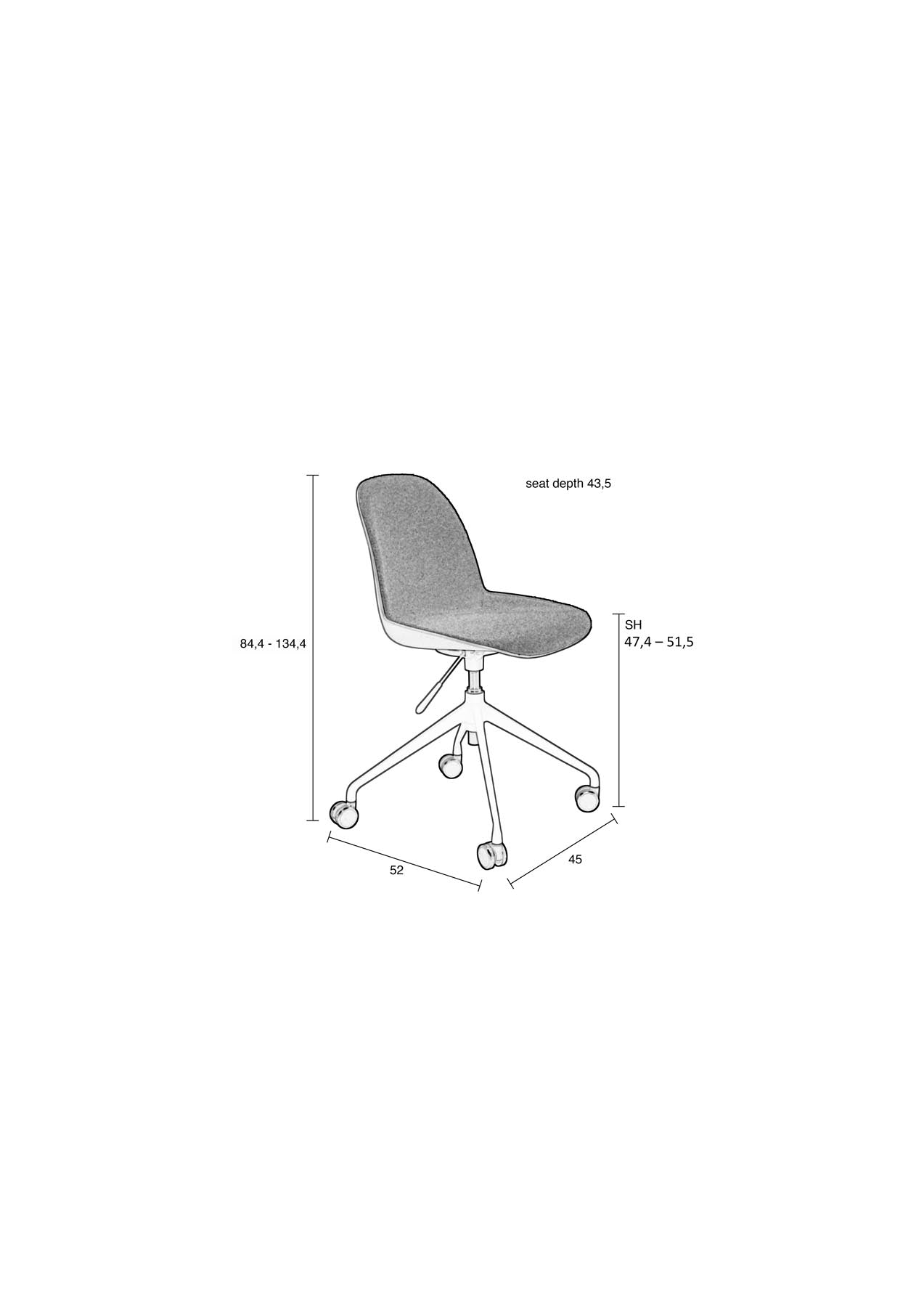 Bürostuhl Albert Kuip  in Grün präsentiert im Onlineshop von KAQTU Design AG. Bürostuhl ist von Zuiver