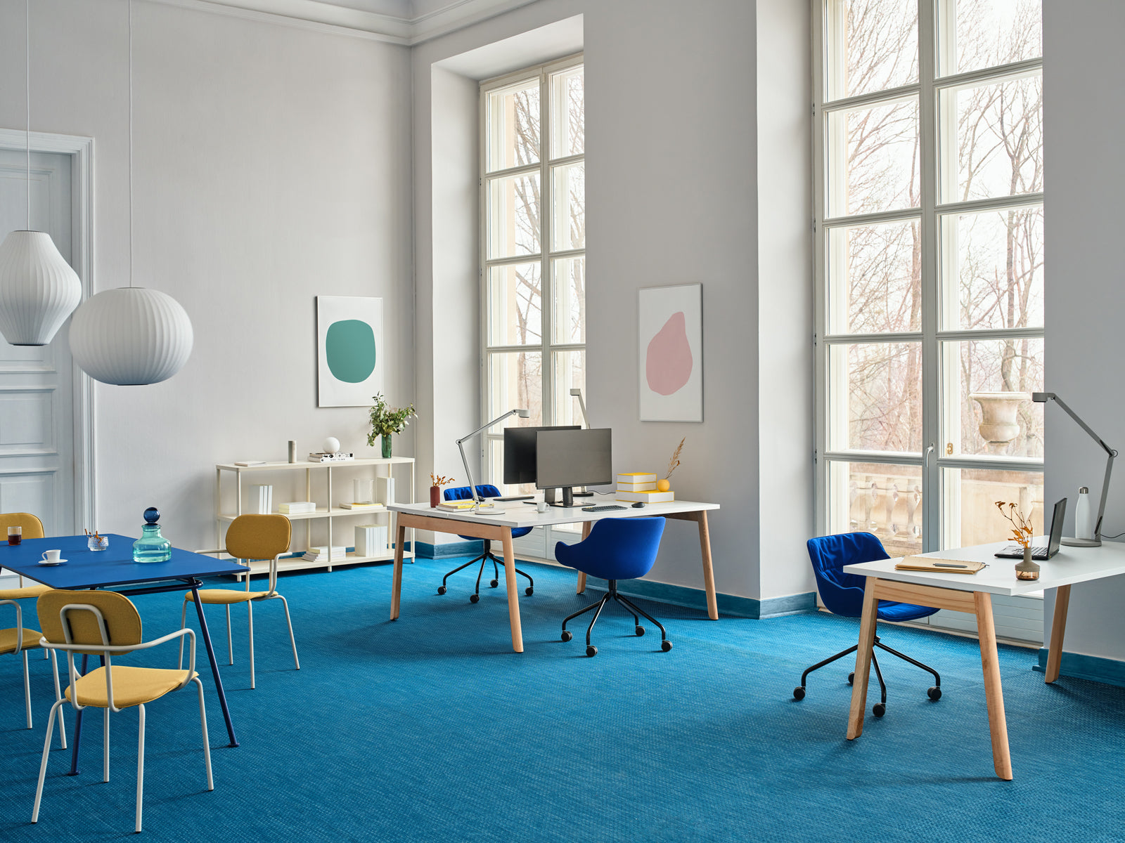 Ogi B BOB260E2 - Schreibtisch in Weiss Pastell präsentiert im Onlineshop von KAQTU Design AG. Schreibtisch ist von Mdd