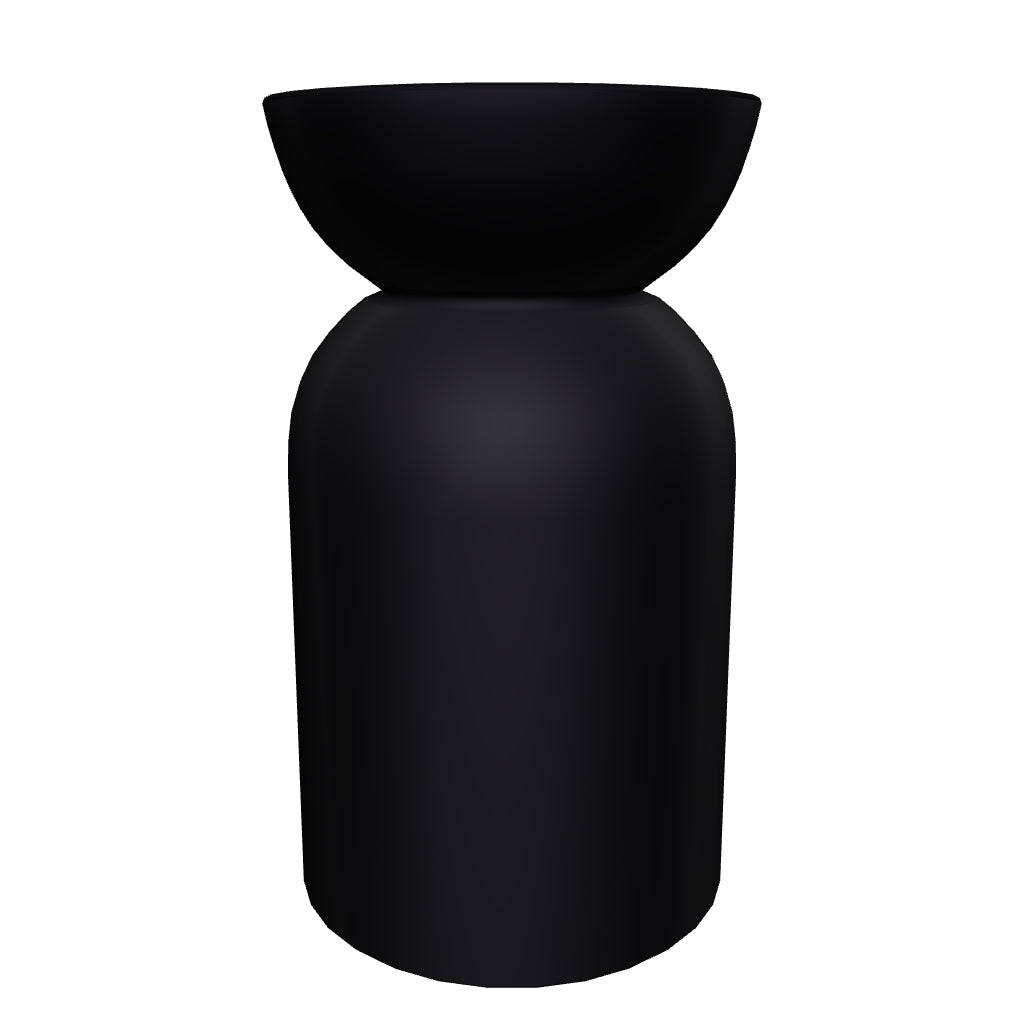 Eleganter Beistelltisch Rachell aus Metall mit schimmerndem, schwarzem Finish, Ø 30 cm. Ideal für moderne Wohnräume, stabil und pflegeleicht.