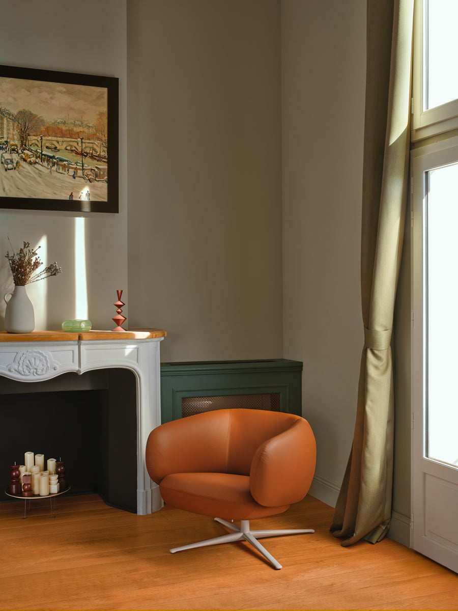 Grand Grace GRF05 - Sessel Drehbasis in Sepia präsentiert im Onlineshop von KAQTU Design AG. Drehsessel ist von Mdd